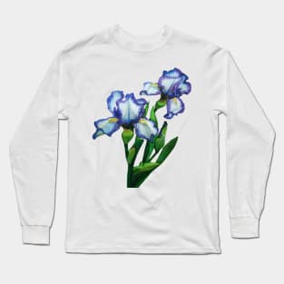 'Next to me' Iris watercolour painting Long Sleeve T-Shirt